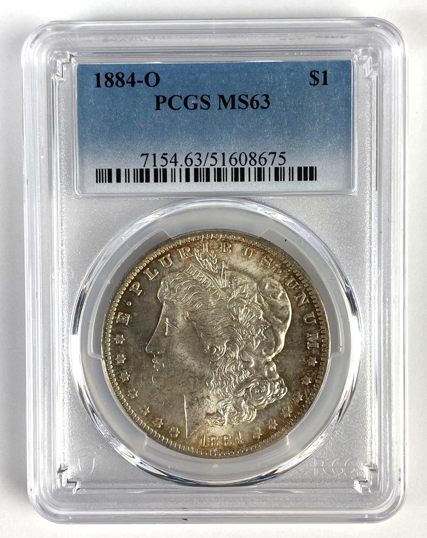 PCGS Graded 1884-O US $1 Morgan Silver Dollar MS63 (1 of 2)