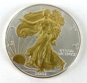2001 US $1 American Silver Eagle 1 oz Silver Bullion Coin