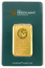 The Perth Mint Australia 1 oz .9999 Fine Gold Ingot/ Bar