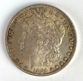 1884 US $1 Morgan Silver Dollar