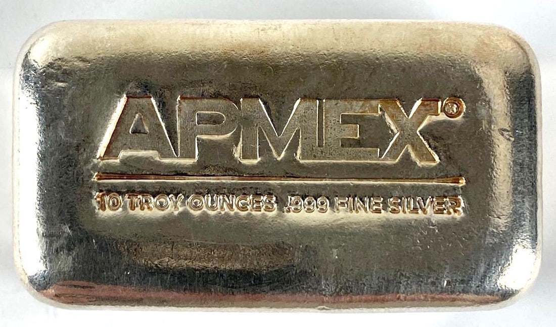 APMEX 10 oz .999 Fine Silver Ingot/ Bar (1 of 2)