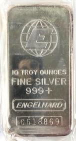 Engelhard 10 oz .999 Fine Silver Ingot/ Bar