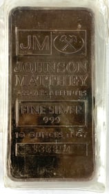Johnson Matthey 10 oz .999 Fine Silver Ingot/ Bar
