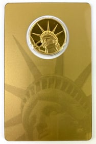 2023 PAMP Solomon Island $25 Statue Of Liberty 1/4 oz Fine Gold Proof