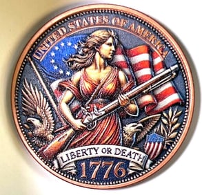 1776 Liberty or Death 1 oz Copper Round