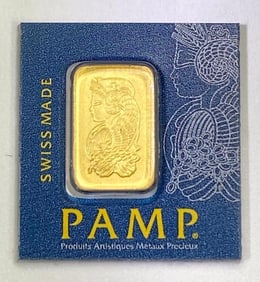 PAMP Suisse Lady Fortuna 1 Gram .9999 Fine Gold Ingot/ Bar
