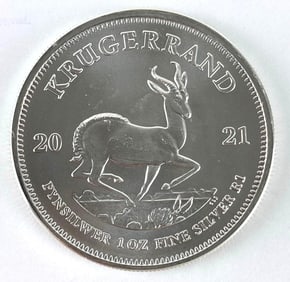 2021 South African 1 Rand Krugerrand 1 oz .999 Fine Silver Coin