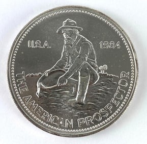 1984 Engelhard The American Prospector 1 oz .999 Fine Silver Round
