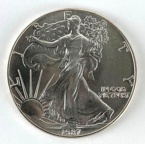 1987 US Mint American Silver Eagle 1 oz .999 Fine Silver Coin