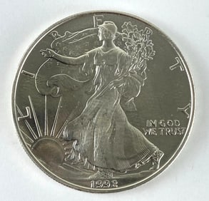 1992 US Mint American Silver Eagle 1 oz .999 Fine Silver Coin