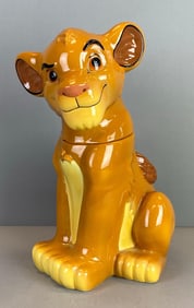 Disney Treasure Craft The Lion King Simba Porcelain Cookie Jar