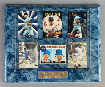 Nolan Ryan Facsimile Signature Baseball Trading Card Plaque
