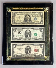 US Historic Currency Collection Plaque