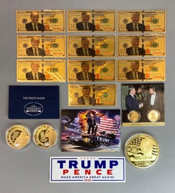 Group of Assorted President Donald Trump Items
