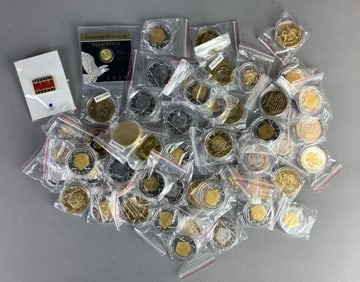 Group of 2020 Souvenir Donald Trump Coins and More