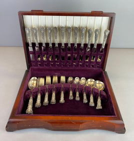 CD Peacock Sterling Silver Flatware Set with Case