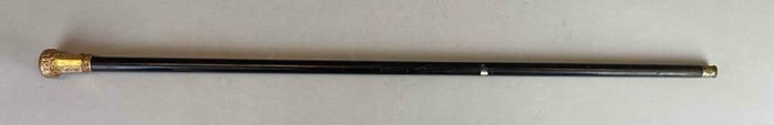 Antique Walking Cane With Gold Filled Handle
