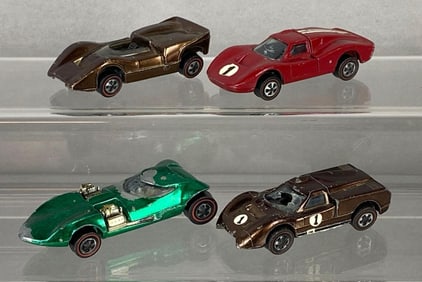 Group of 4 Hot Wheels Redline Die-Cast Vehicles