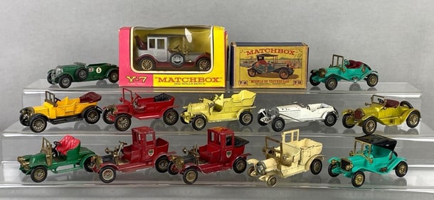 Group of 13 Matchbox Models of Yeateryear Die-Cast Vehicles