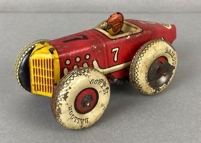 Marx Tin Litho Wind-Up No. 7 Race Car