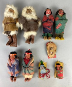 Group of Native American and Inuit Dolls