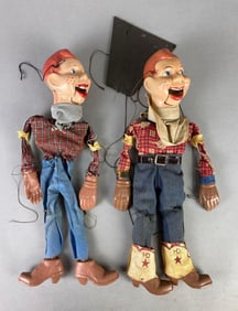 Group of 2 Howdy Doody Marionette Puppets