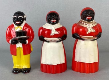 Group of Aunt Jemima and Uncle Mose Plastic Black Americana Table Items