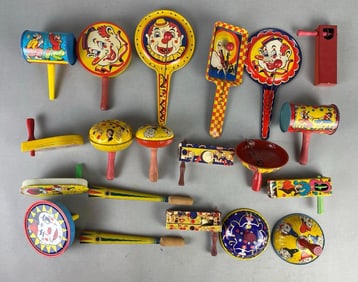 Group of Kirchhof Tin Litho Noisemakers and More