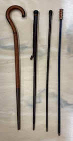 Group of 4 Wood Canes