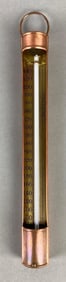 Tycos The Crandall Pettee Co. Brass and Copper Advertising Candy Thermometer