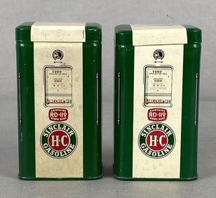Group of 2 Sinclair HC Gasoline Tin Coin Banks