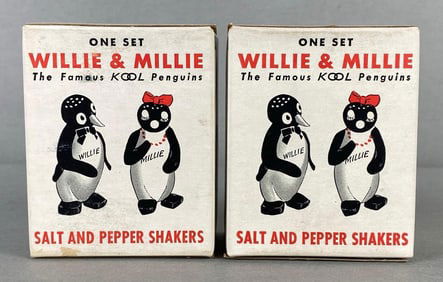 Group of 2 Kool Willie and Millie Advertising Salt and Pepper Shaker Sets
