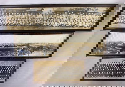 Group of 3 Great Lakes Illinois USN Panoramic Photographs