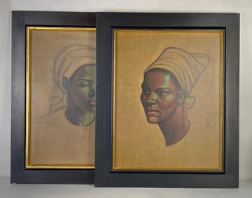 Group of 2 Vladimir Tretchikoff African Women Lithograph Prints