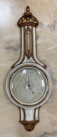 P.F. Bollenbach Painted Wood Wall Hanging Barometer
