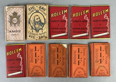 Group of 10 Cigarette Paper Packs