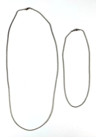 Group of 2 Sterling Silver Twisted Chain Necklaces