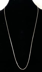 Italian Sterling Silver Box Chain Necklace