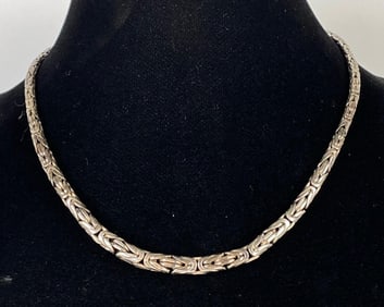 Sterling Silver Byzantine Necklace