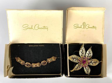 Group of 2 Sarah Coventry Costume Jewelry Items