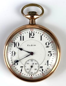 Elgin Veritas 21 Jewel Open Face Pocket Watch