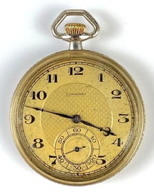 Longines Swiss 15 Jewel Open Face Pocket Watch
