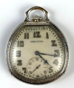 Hamilton Watch Co. 17 Jewel Open Face Pocket Watch