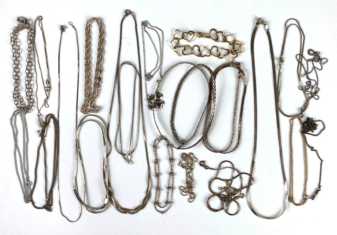 Group of Sterling Silver Necklaces and More (1 of 3)