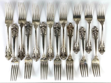 Group of Wallace Sterling Silver Grand Baroque Pattern Forks