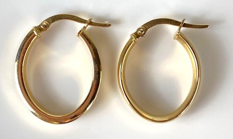 Pair of 14K Gold Hoop Earrings