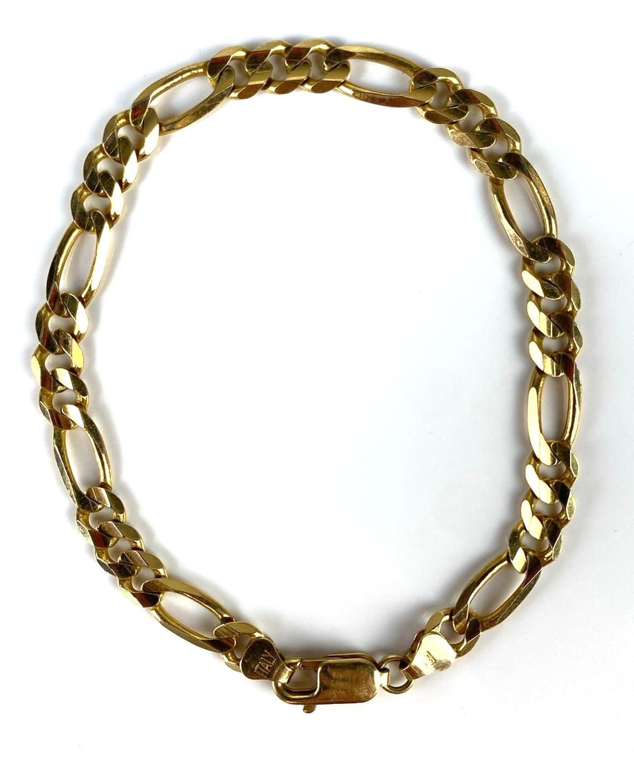 10K Gold Italian Paperclip Chain Bracelet (1 of 4)