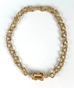 14K Gold Linked Circle Bracelet