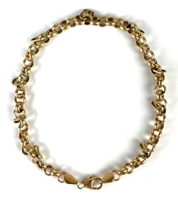 14K Gold Italian Milor Circle Link Bracelet