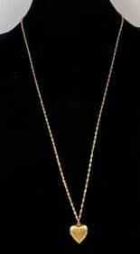 14K Gold Chain Necklace with Gold-Filled Locket